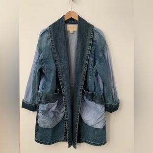 Pilcro and the Letterpress Jadiro Patchwork Oversized Denim Jacket